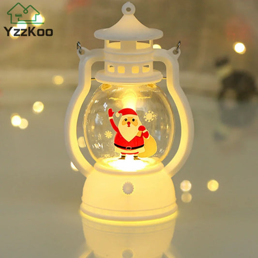 Christmas Ornaments LED Lantern Light – Santa Claus & Merry Christmas Decoration for Home, Navidad & New Year 2024 Gift