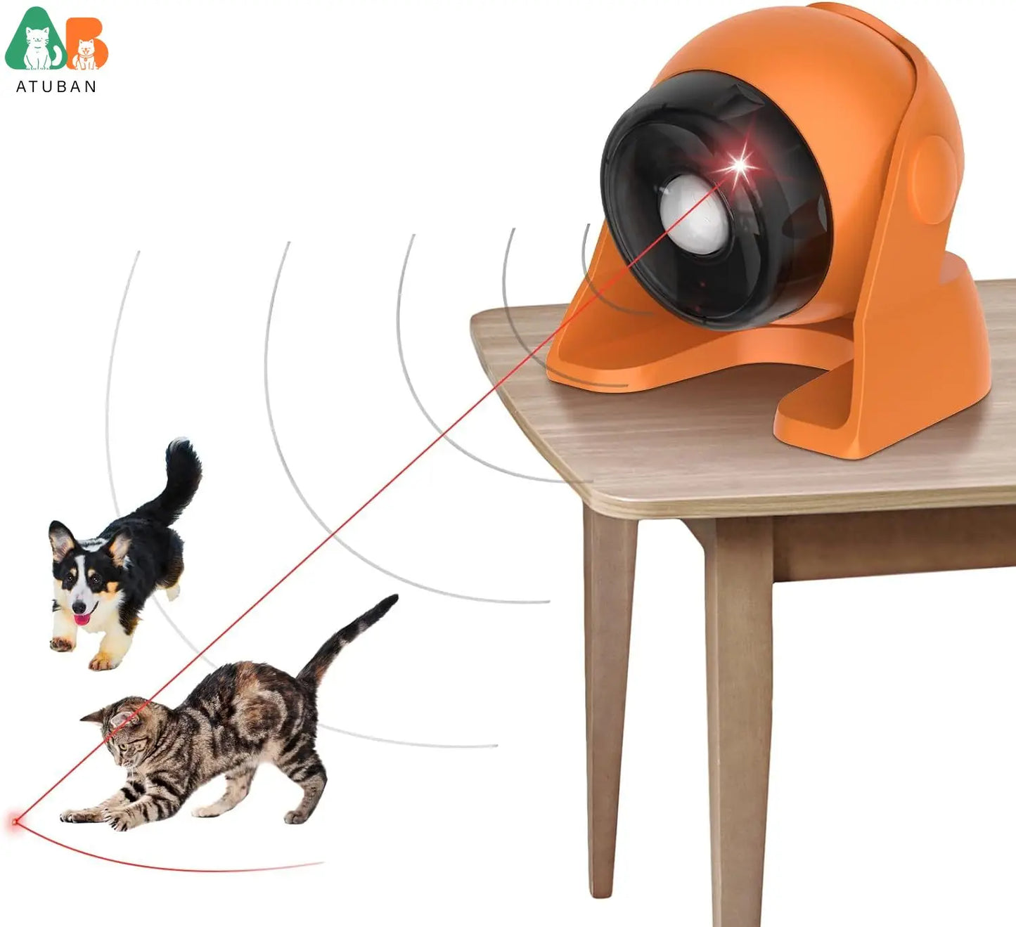 Automatic Cat Laser Toy – Interactive Rechargeable Pet Toy with Motion Sensor & Adjustable Angles