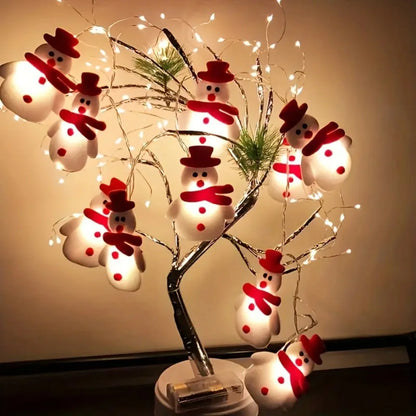 Plush Snowman LED String Lights – 10/20 LED Decorative Fairy Lights for Christmas, Perfect Holiday Atmosphere & Gift