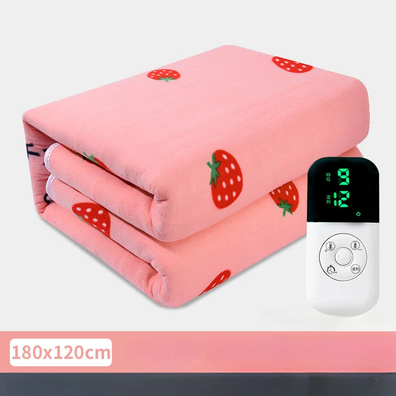 UK Smart Electric Heated Blanket: Winter Heating Blanket with Adjustable Temperature & Timer, Heated Carpet Mat