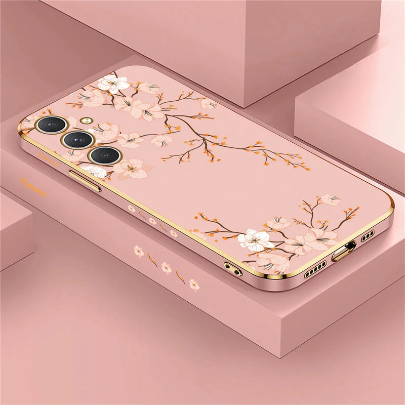 Painting Pattern Case for Samsung Galaxy A34 to A72 – Soft Silicone Flower Phone Cover