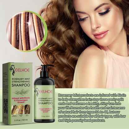 Straighten Hair Shampoo with Rosemary: Anti-Frizz, Anti-Dandruff, Root Strengthening & Smoothing Scalp Treatment