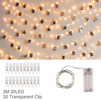 Photo Clip Light Banner – LED String Lights for Weddings, Birthdays, Baby Showers & Holiday Decorations – Ideal for Creating Personalized Displays