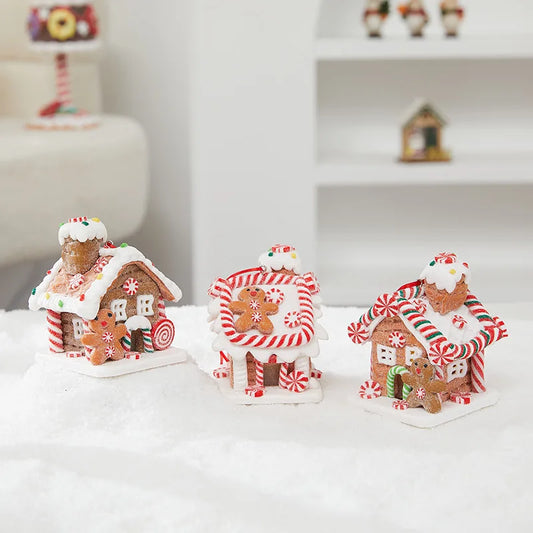 2024 Christmas Gingerbread House Hanging Ornaments – Resin Tree Decorations for Holiday Charm & Festive Home Decor