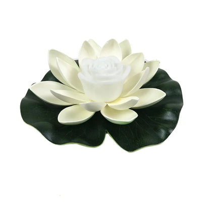 LED Waterproof Floating Lotus Light – Battery Operated Artificial Lily Flower Night Lamp for Pond, Pool, and Garden Décor