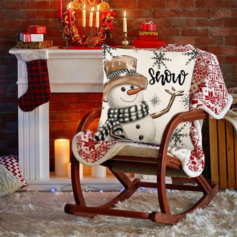 Merry Christmas Cushion Cover Set – Festive Pillowcases for Home Décor, Holiday Ornament for 2025