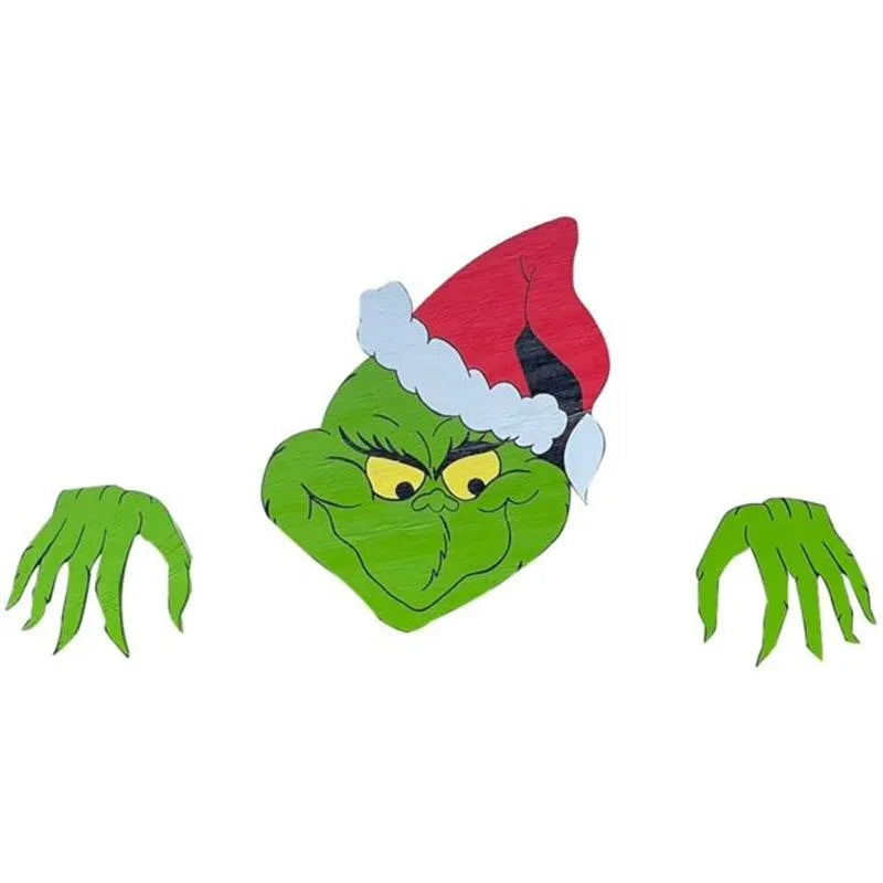 Christmas Grinch Ornaments Set: Decorations for Garden and Home Décor