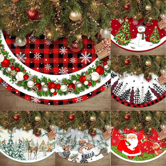 Plush Christmas Tree Skirt – 90-120cm Soft Base Mat for Xmas Tree, Cozy Holiday Decor & Gift Idea 2024