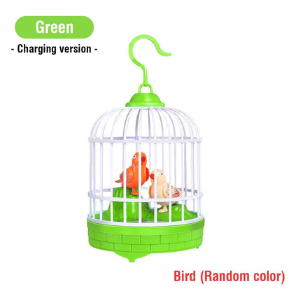 Interactive Talking Electric Bird Toy: Sound-Controlled Birdcage for Kids, Voice-Activated Educational Gift