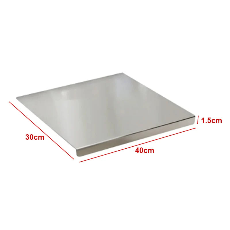 Large Stainless Steel Chopping Board: Double-Sided Multipurpose Pastry & Baking Board for Kitchen