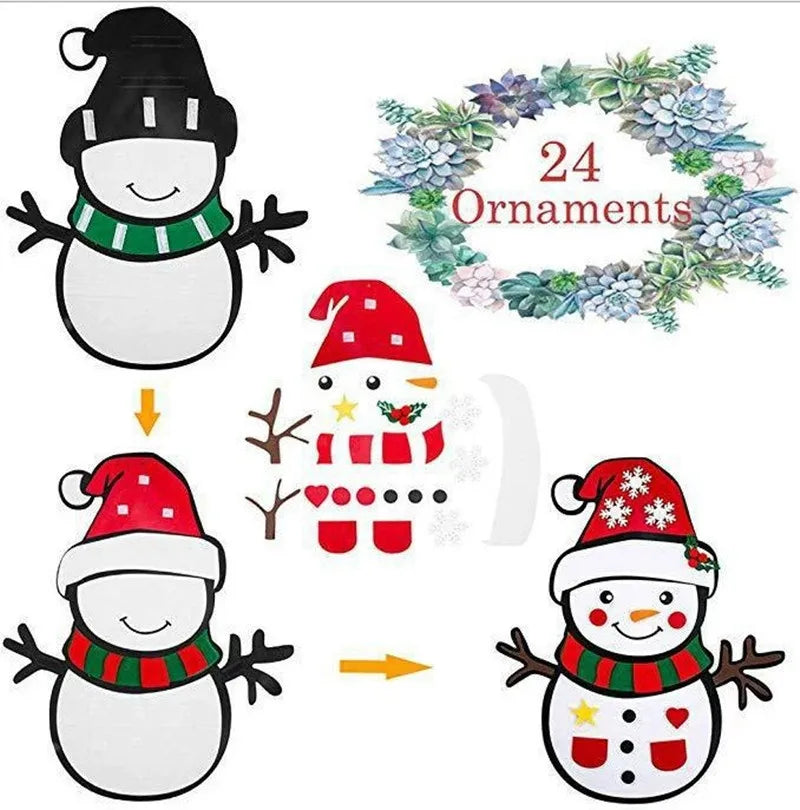 DIY Felt Christmas Snowman – Fun Holiday Home Decoration & Craft Gift for Xmas & New Year 2025