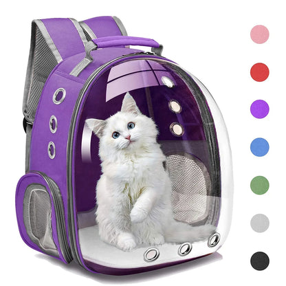 Transparent Bubble Backpack for Cats - Stylish Pet Carrier with Comfortable Space for Your Furry Friend