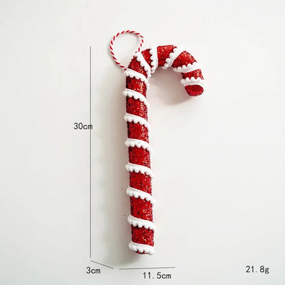 Red and White Candy Cane Lollipop Ornaments: Christmas Tree Hanging Decorations for Holiday and New Year 2025