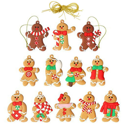 Classic Christmas Gingerbread Man Pendant – Hanging Christmas Tree Ornament, Festive Décor for Home, Holiday Gift