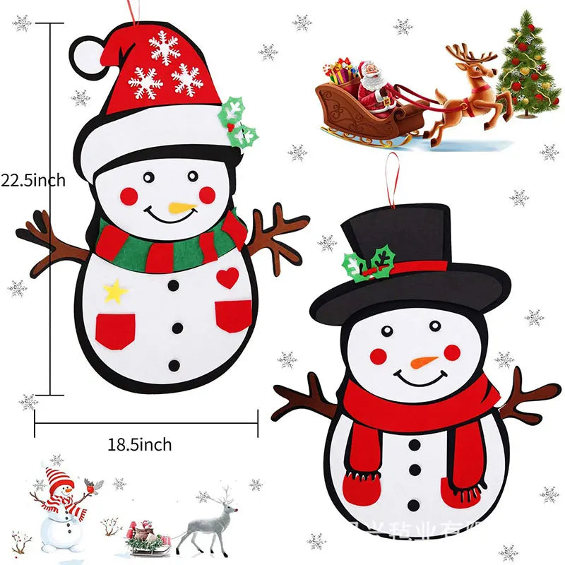 DIY Felt Christmas Snowman – Fun Holiday Home Decoration & Craft Gift for Xmas & New Year 2025