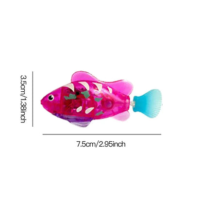 LED Interactive Swimming Robot Fish Toy for Cats: Glowing Electric Fish to Stimulate Pet Hunting Instincts