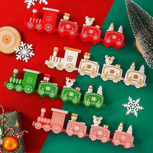 Cute Christmas Train Cake Decorations – Mini Xmas Train Ornaments & Cake Toppers for Holiday Parties, Kids’ Navidad Toys