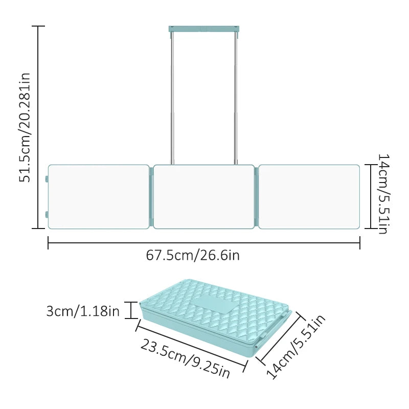 GlowUK™ Mini 3-Way Mirror with LED Brightness Adjustment