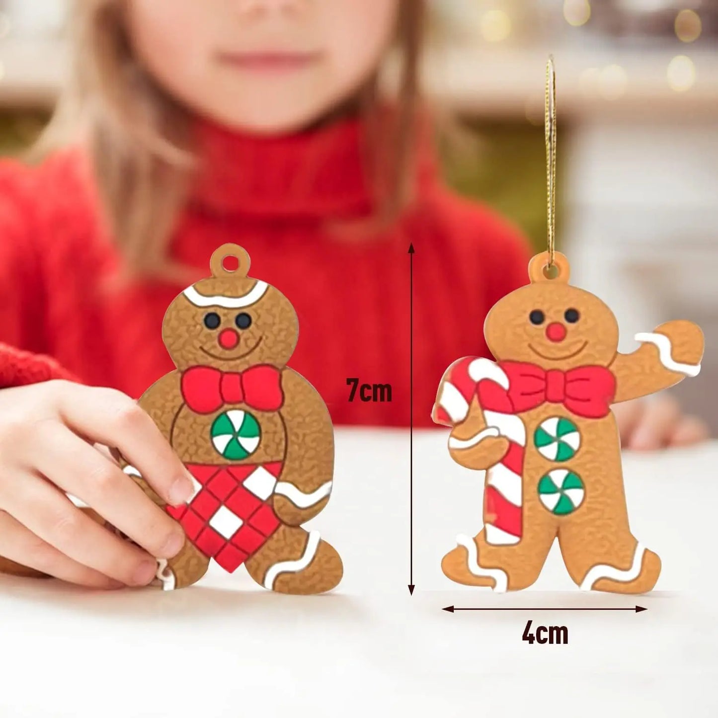 Classic Christmas Gingerbread Man Pendant – Hanging Christmas Tree Ornament, Festive Décor for Home, Holiday Gift