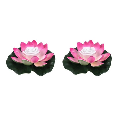 LED Waterproof Floating Lotus Light – Battery Operated Artificial Lily Flower Night Lamp for Pond, Pool, and Garden Décor