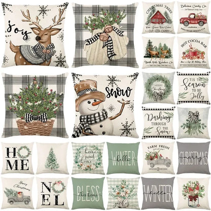 Merry Christmas Cushion Cover Set – Festive Pillowcases for Home Décor, Holiday Ornament for 2025