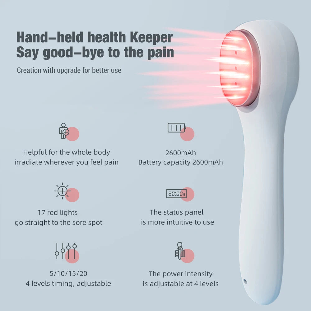 GlowUK™  Infrared Red Light Therapy Device: Low-Frequency Massager for Comfort and Relaxation