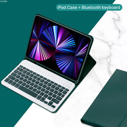 Detachable Keyboard Case for iPad: Compatible with iPad Pro 11 & More - Multi-Functional Cover with Built-In Keyboard