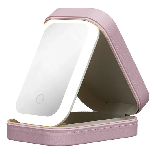 GlowUK™ LED Mirror Makeup Storage Box