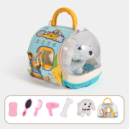 Plush Puppy Toy: Electronic Interactive Pet Dog with Walking & Barking Features, Realistic Stuffed Animal for Children