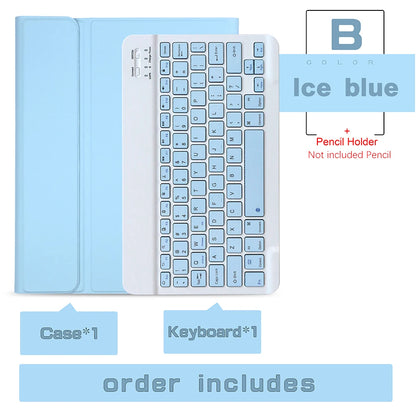 Wireless Keyboard & Mouse Set for iPad: Bluetooth Keyboard Case for iPad Pro 13/11 (M4/M2 2024), Air 5/4/2, 10.2, 9th/8th/7th Gen