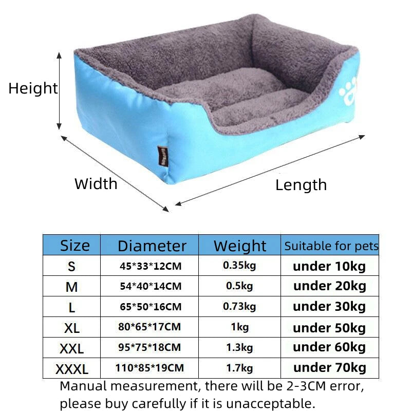 Pet Large Dog Bed Warm House Candy-colored Square Nest Pet Kennel For Small Medium Large Dogs Cat Puppy Plus Size Dog Baskets