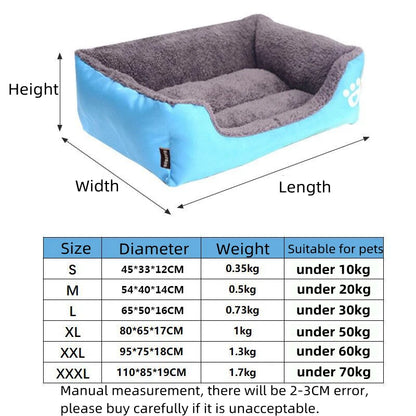 Pet Large Dog Bed Warm House Candy-colored Square Nest Pet Kennel For Small Medium Large Dogs Cat Puppy Plus Size Dog Baskets