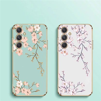 Painting Pattern Case for Samsung Galaxy A34 to A72 – Soft Silicone Flower Phone Cover