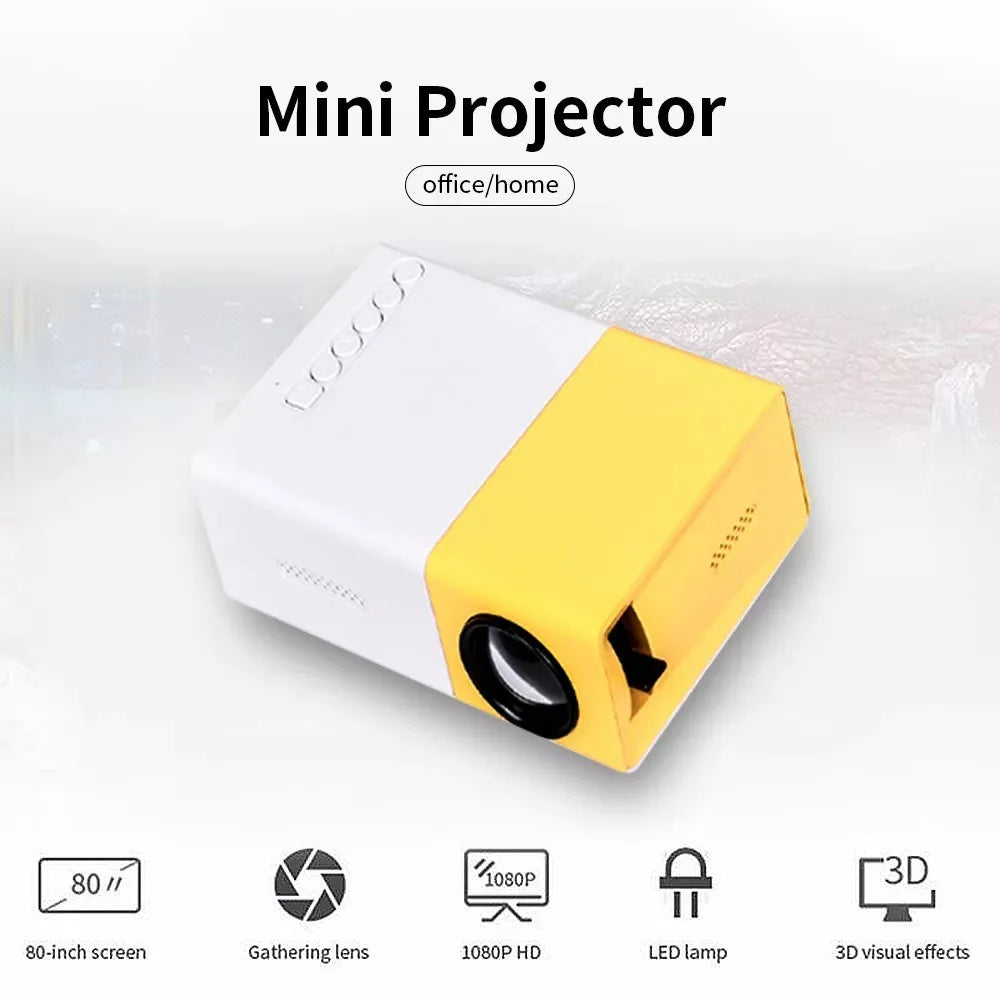 Mini Projector – Portable WiFi Smart 1280x720p Full HD Home Theatre & Mobile Projection