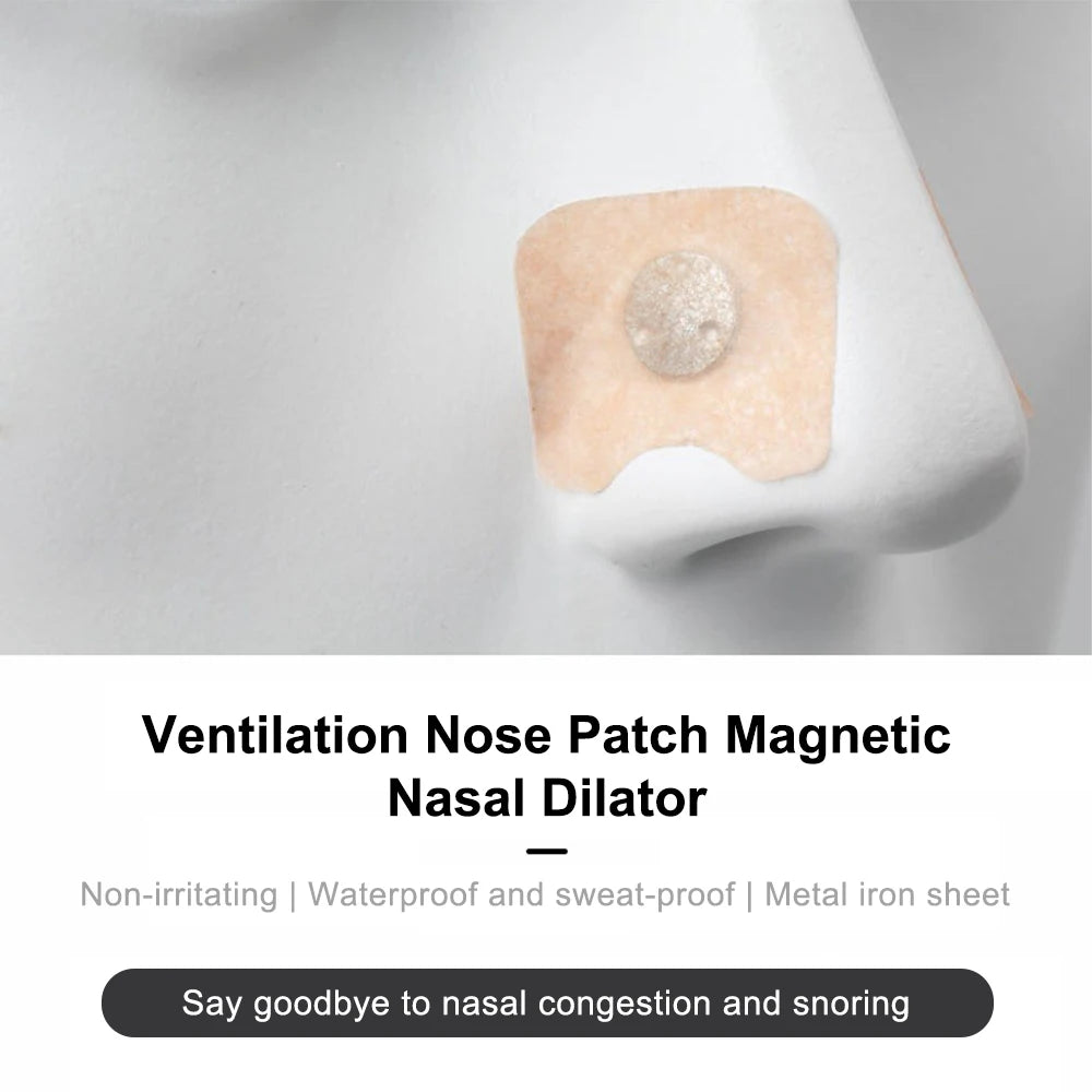 Magnetic Nasal Strips for Improved Breathing & Snore Reduction – Comfortable Nasal Dilators for Enhanced Sleep Quality