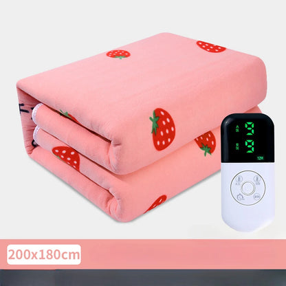 UK Smart Electric Heated Blanket: Winter Heating Blanket with Adjustable Temperature & Timer, Heated Carpet Mat