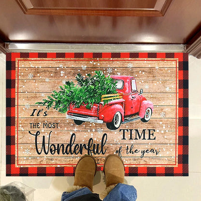 Merry Christmas Doormat: Santa Claus Anti-Slip Outdoor Rug for Holiday Décor