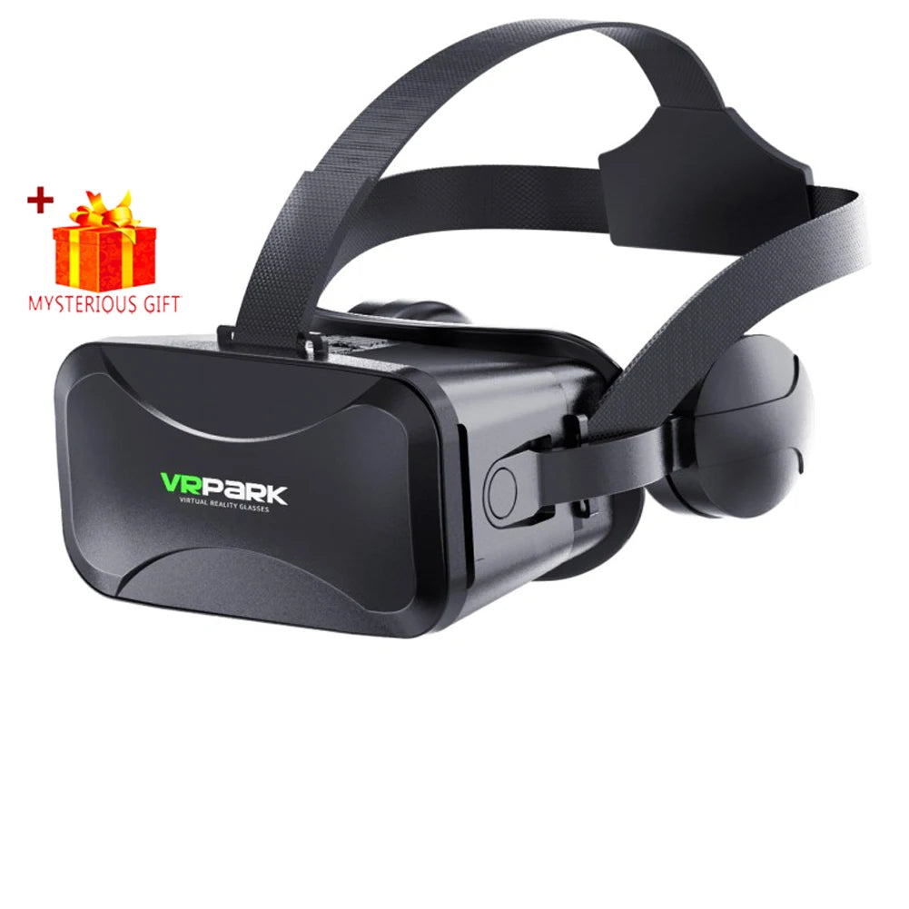 Virtual Reality 3D VR Glasses Headset for iPhone & Android - Smartphone Goggles with Headphone for Immersive Gaming & Movies