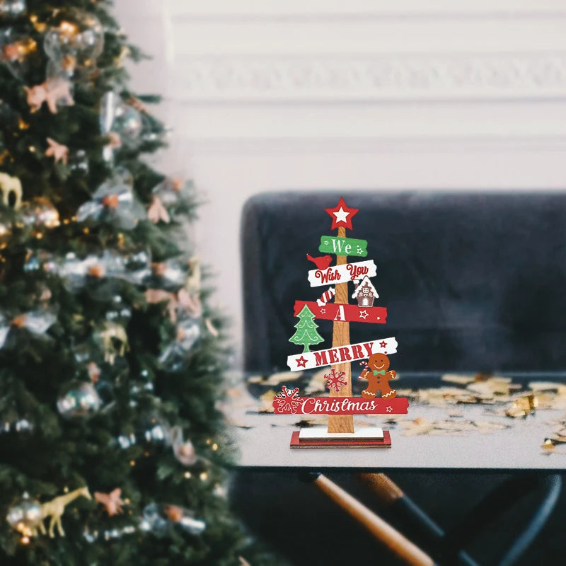 Christmas Gingerbread Man Wooden Decoration: Festive Xmas Cookie Ornament for Home & New Year Gifts