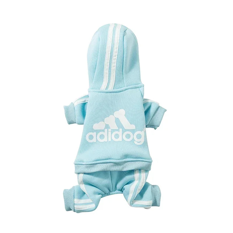 Adidog Dog Jumpsuit – Warm Puppy Hoodie Sweatshirt for Small to Medium Breeds