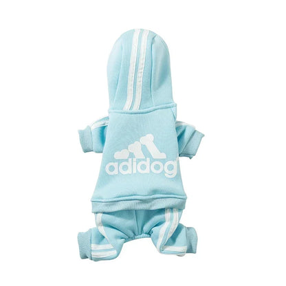 Adidog Dog Jumpsuit – Warm Puppy Hoodie Sweatshirt for Small to Medium Breeds