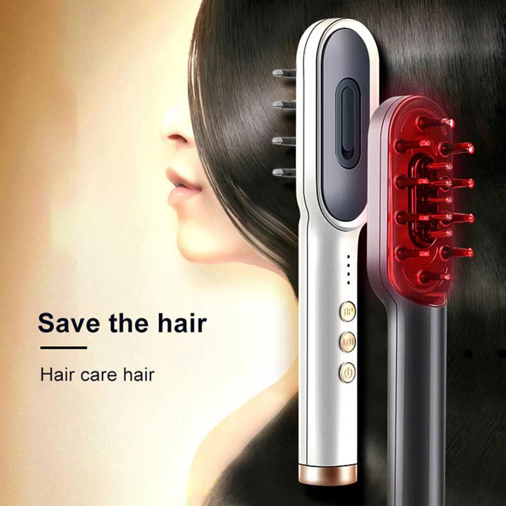 K-SKIN Growth Hair Comb Anti Electric Hair Brush Red Light Massage Scalp brush