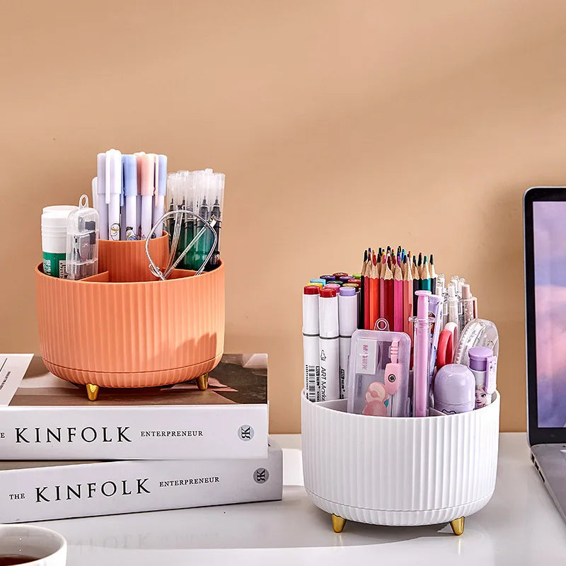 GlowUK™ Desktop Rotating Storage Bucket – Simplify Your Makeup Storage