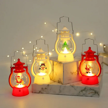 2025 Christmas Ornaments with LED Lantern Light – Santa Claus & Merry Christmas Décor for Home, Xmas Tree, and Gift