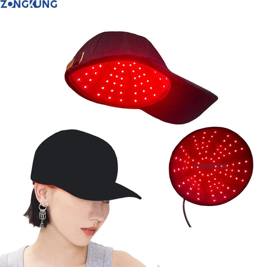 Red Light  Hat with 96 Lamp Beads Laser Hair Growth Cap Professional Cap for Greasy Scalp Hair Care Adjustable Rear Strap