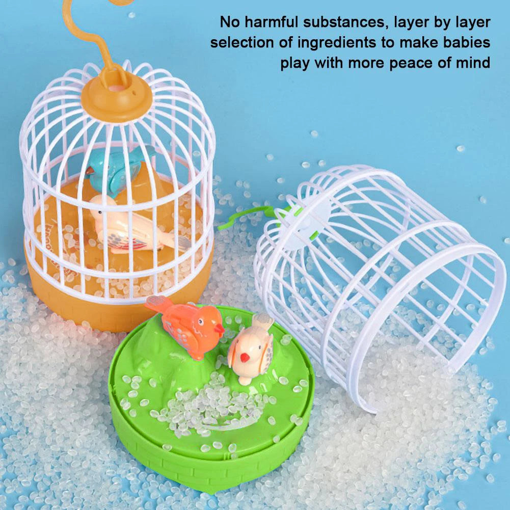 Interactive Talking Electric Bird Toy: Sound-Controlled Birdcage for Kids, Voice-Activated Educational Gift