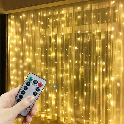 3/4/6M LED Curtain Lights Fairy Garland – 8-Mode USB Light String for Christmas, Weddings, Parties &  Home Décor