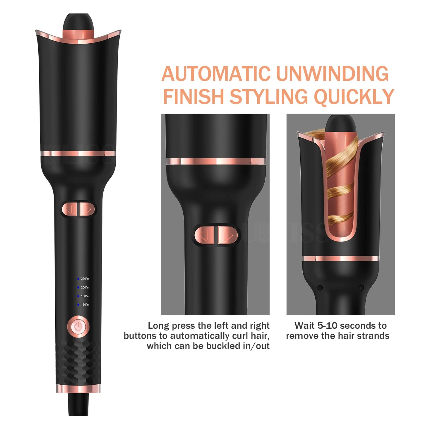 Automatic Hair Curler: Looper Wavy Crimping Curl Tool for Effortless Curls & Waves