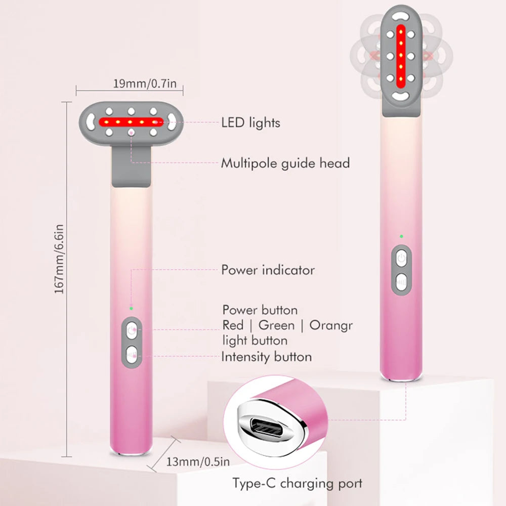 GlowUK™ 4-in-1 Electric Fairy Stick – Versatile Skincare Tool for Radiant Skin