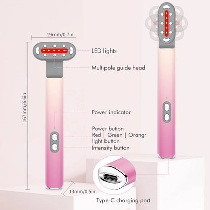 GlowUK™ 4-in-1 Electric Fairy Stick – Versatile Skincare Tool for Radiant Skin